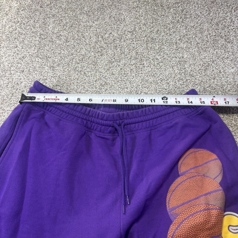 Los Angeles Lakers Baggy Wide Leg Pants Mens Large Purple NBA Basketball NBA Y2K - Picture 6 of 8